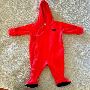 Patagonia Micro D fleece bunting, pink, 0-3 months
